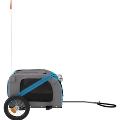 vidaXL Hondenfietstrailer oxford stof en ijzer grijs en zwart