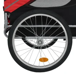 vidaXL Hondenfietstrailer rood en zwart
