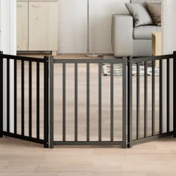 vidaXL Hondenhek inklapbaar 3 panelen 150 cm populierenhout wit