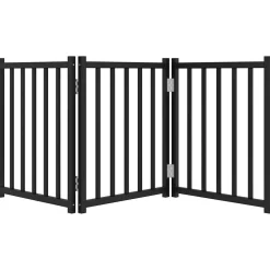 vidaXL Hondenhek inklapbaar 3 panelen 150 cm populierenhout wit