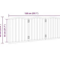 vidaXL Hondenhek inklapbaar 3 panelen 150 cm populierenhout