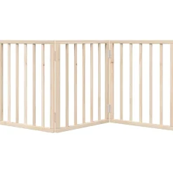 vidaXL Hondenhek opvouwbaar 3 panelen 150 cm populierenhout