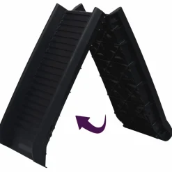 vidaXL Hondenhelling inklapbaar 155,5x40x15,5 cm zwart