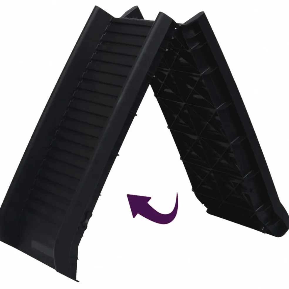 vidaXL Hondenhelling inklapbaar 155,5x40x15,5 cm zwart
