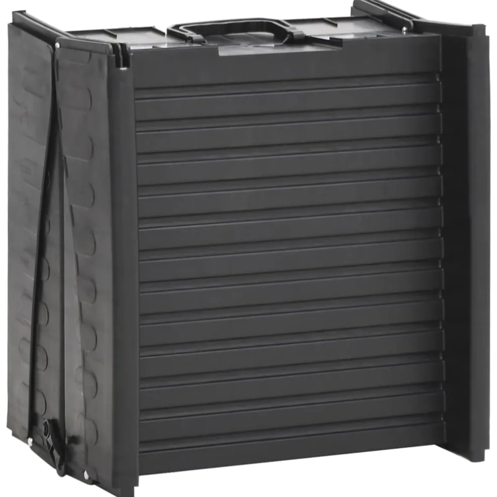 vidaXL Hondenhelling inklapbaar 153x40x12,5 cm kunststof zwart