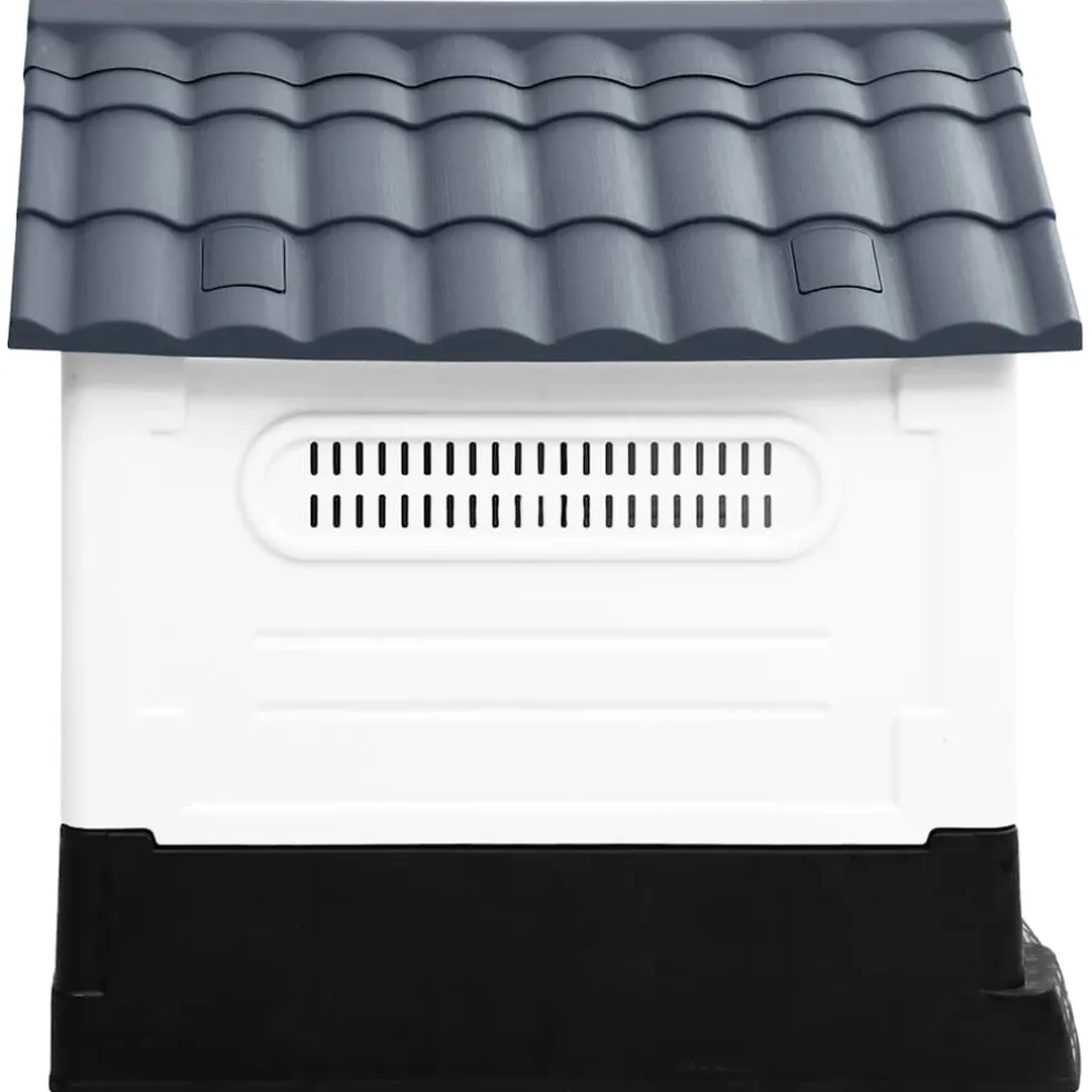 vidaXL Hondenhok Grijs 57x68x66 cm Polypropyleen