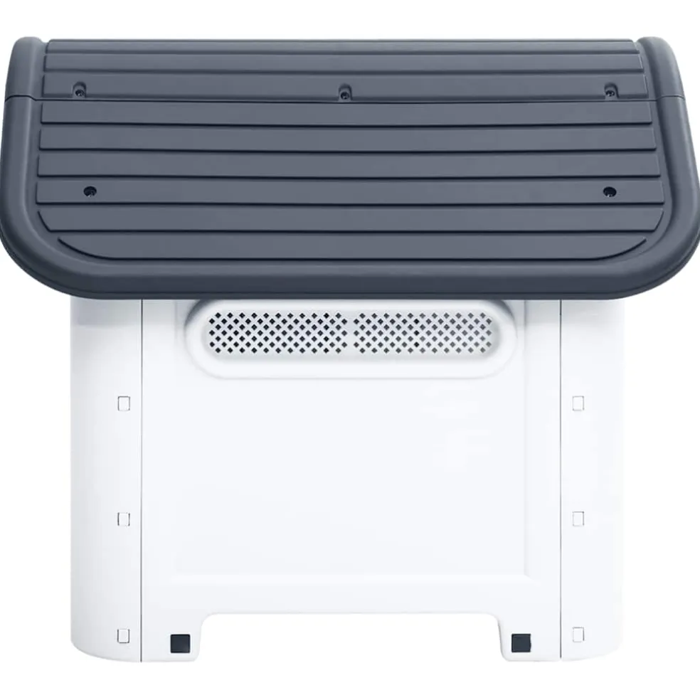 vidaXL Hondenhok Grijs 59x75x66 cm Polypropyleen