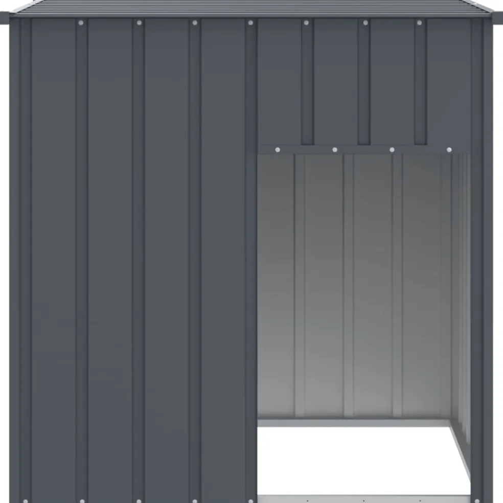 vidaXL Hondenhok met dak antraciet 110x103x109 cm gegalvaniseerd staal