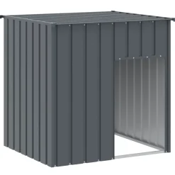 vidaXL Hondenhok met dak antraciet 110x103x109 cm gegalvaniseerd staal