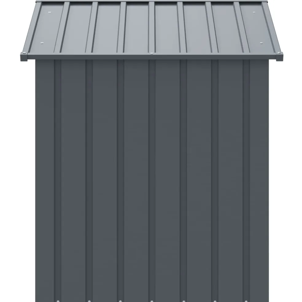 vidaXL Hondenhok met dak 117x103x123 cm gegalvaniseerd staal antraciet
