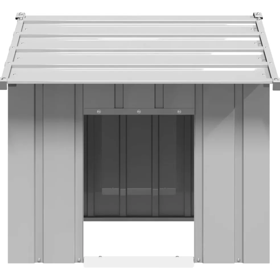 vidaXL Hondenhok met dak 85x107x81 cm gegalvaniseerd staal