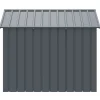 vidaXL Hondenhok met dak 117x153x123 cm gegalvaniseerd staal antraciet