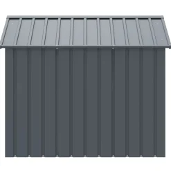 vidaXL Hondenhok met dak 117x153x123 cm gegalvaniseerd staal antraciet