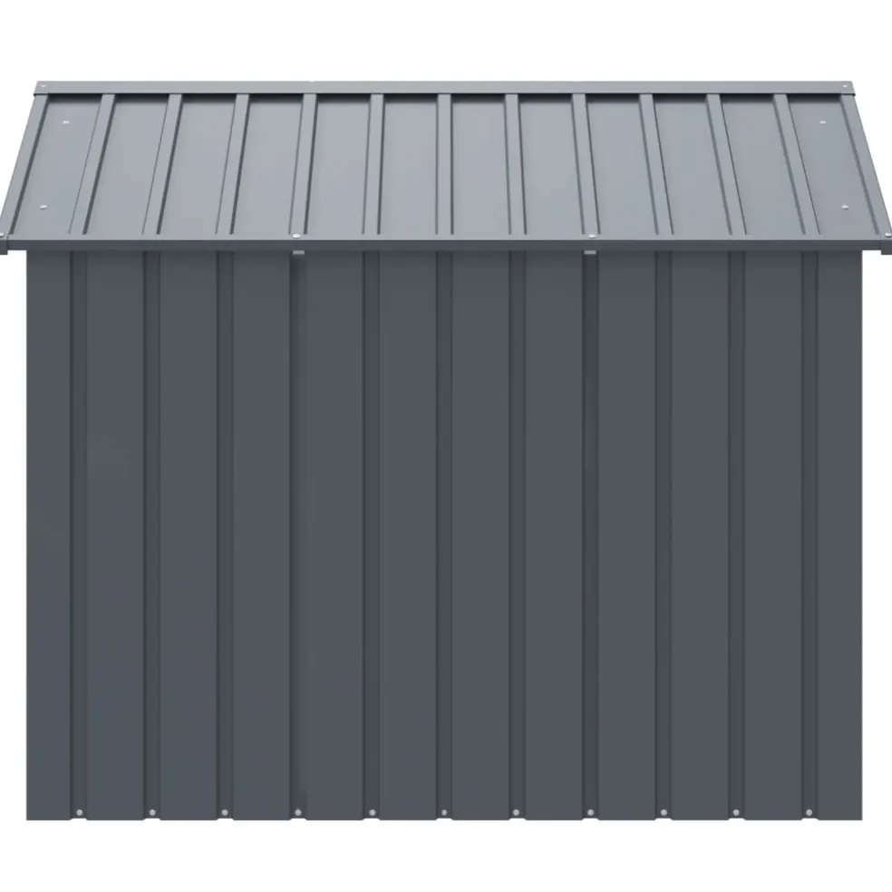 vidaXL Hondenhok met dak 117x153x123 cm gegalvaniseerd staal antraciet