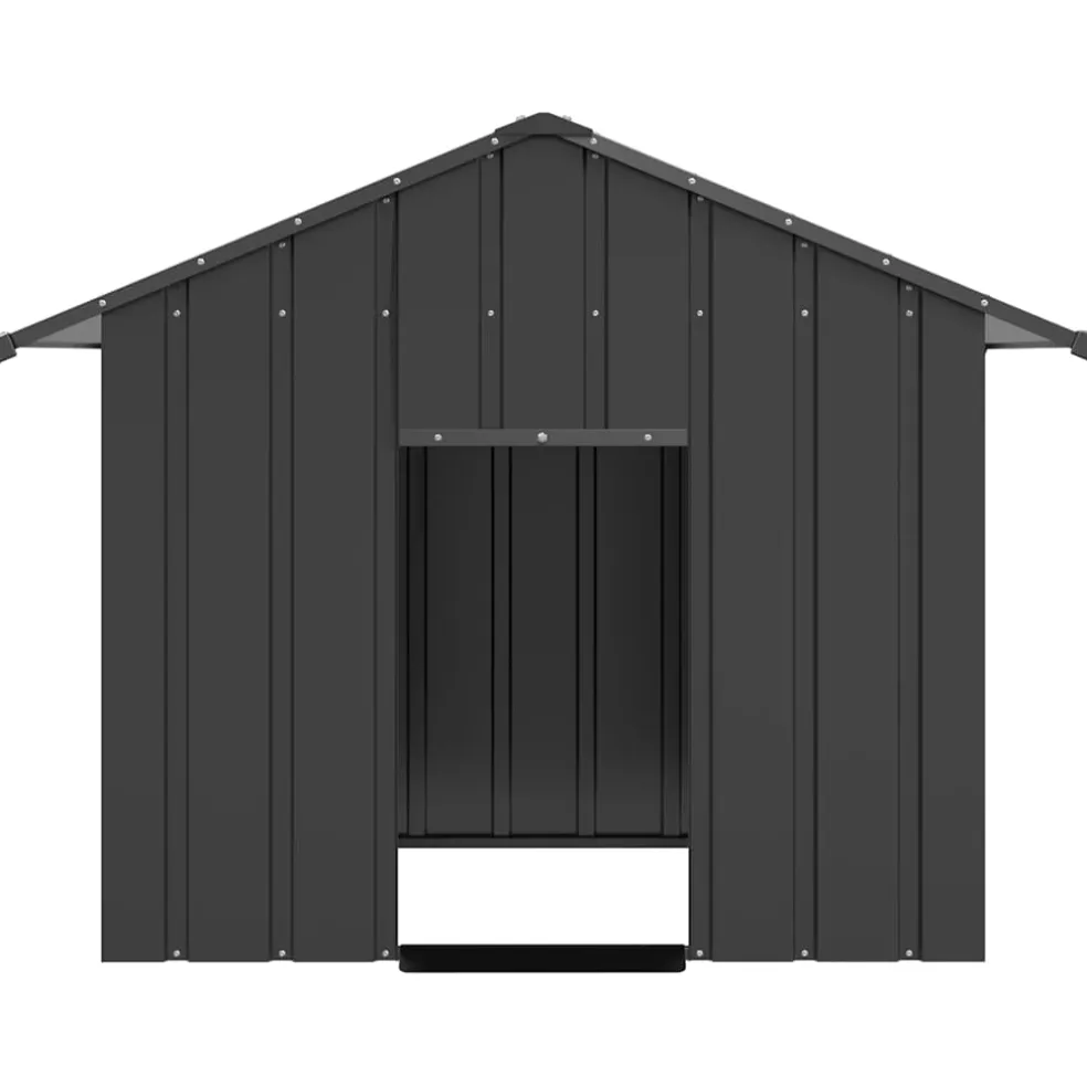 vidaXL Hondenhok met dak 131x101x102 cm gegalvaniseerd staal