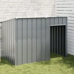 vidaXL Hondenhok met dak 153x91x110 cm staal antracietkleurig