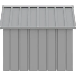 vidaXL Hondenhok 116,5x103x81,5 cm gegalvaniseerd staal grijs