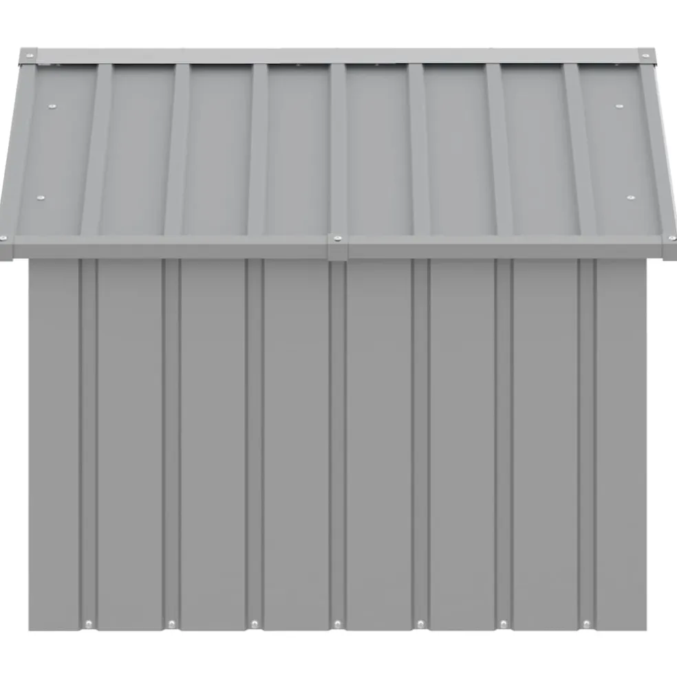 vidaXL Hondenhok 116,5x103x81,5 cm gegalvaniseerd staal grijs