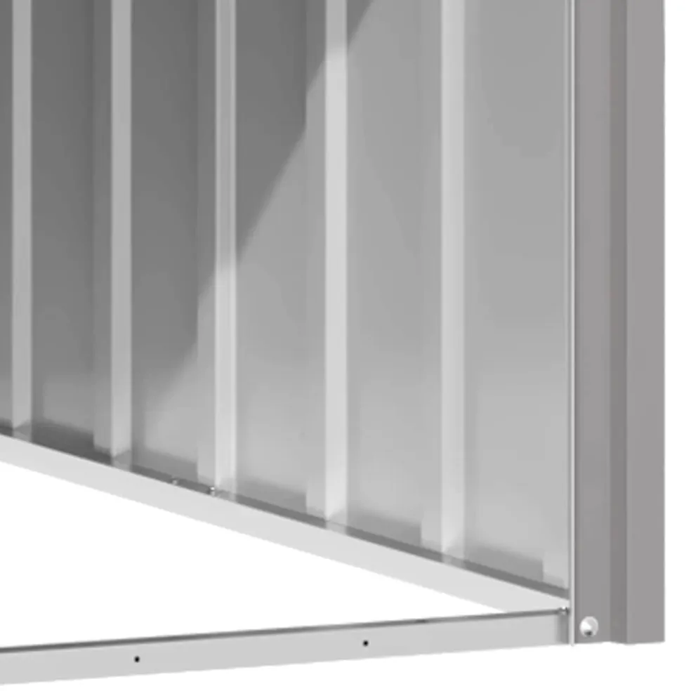 vidaXL Hondenhok 116,5x103x81,5 cm gegalvaniseerd staal grijs