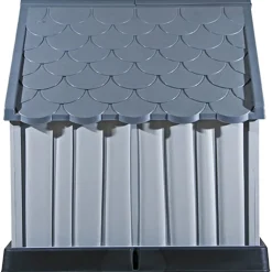 vidaXL Hondenhok 92x87x91 cm kunststof grijs