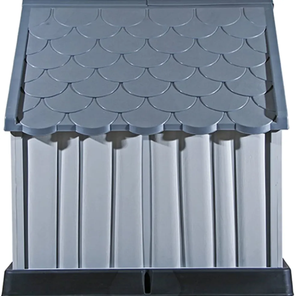vidaXL Hondenhok 92x87x91 cm kunststof grijs