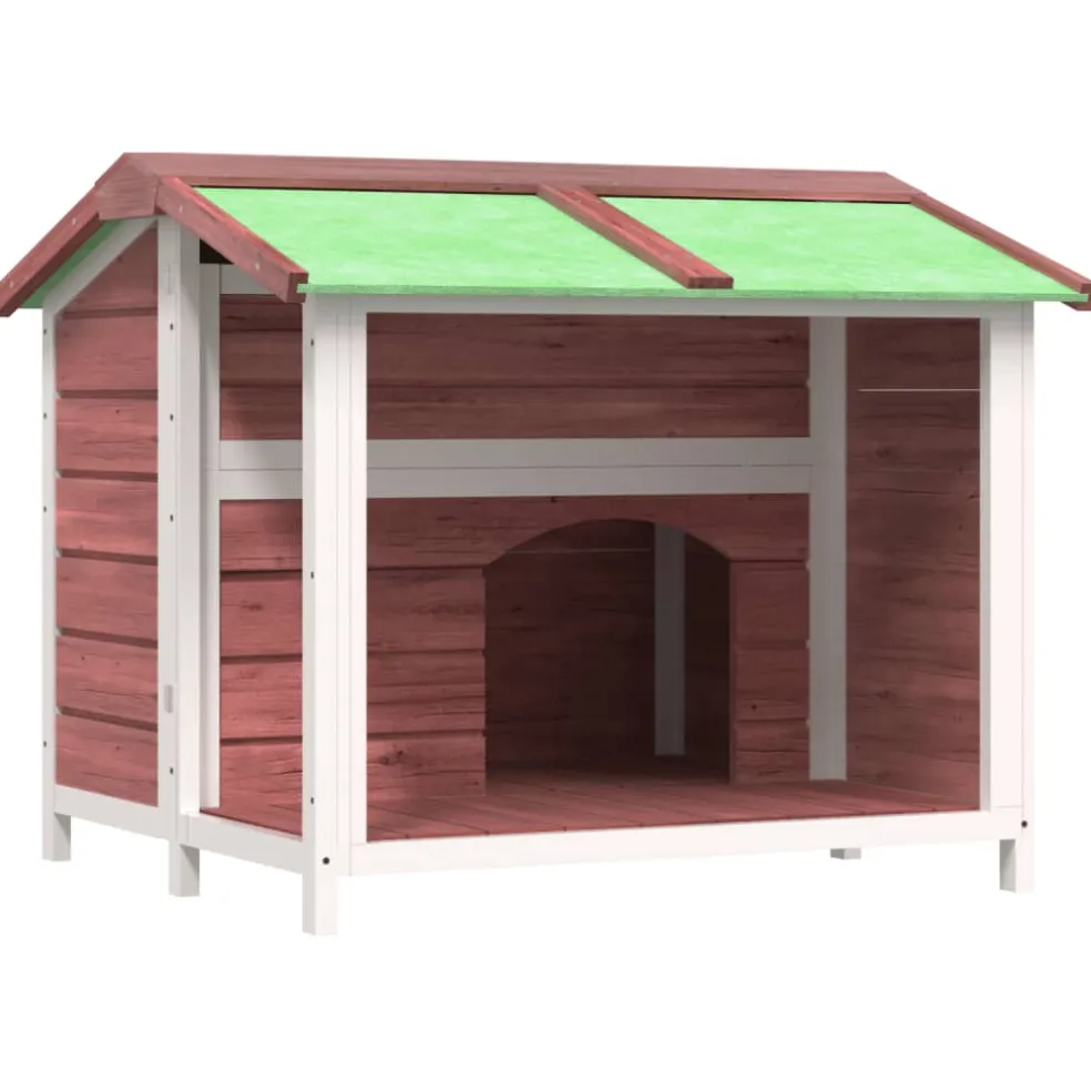 vidaXL Hondenhok 96x87x80,5 cm massief grenenhout mokkakleurig