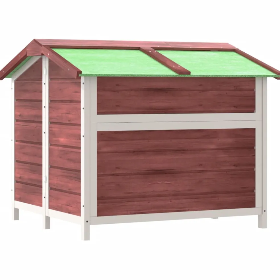 vidaXL Hondenhok 96x87x80,5 cm massief grenenhout mokkakleurig