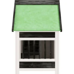 vidaXL Hondenhok 96x60,5x87 cm massief grenenhout grijs