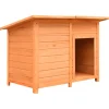 vidaXL Hondenhok 120x77x86 cm massief grenenhout en vuurhout