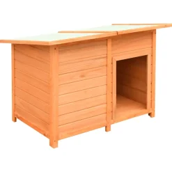 vidaXL Hondenhok 120x77x86 cm massief grenenhout en vuurhout