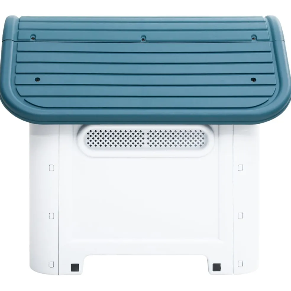 vidaXL Hondenhok 59x75x66 cm polypropeen blauw