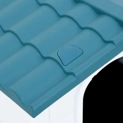 vidaXL Hondenhok 90,5x68x66 cm polypropeen blauw