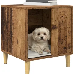 vidaXL Hondenhuis Oud hout 44 x 42 x 49 cm Bewerkt hout