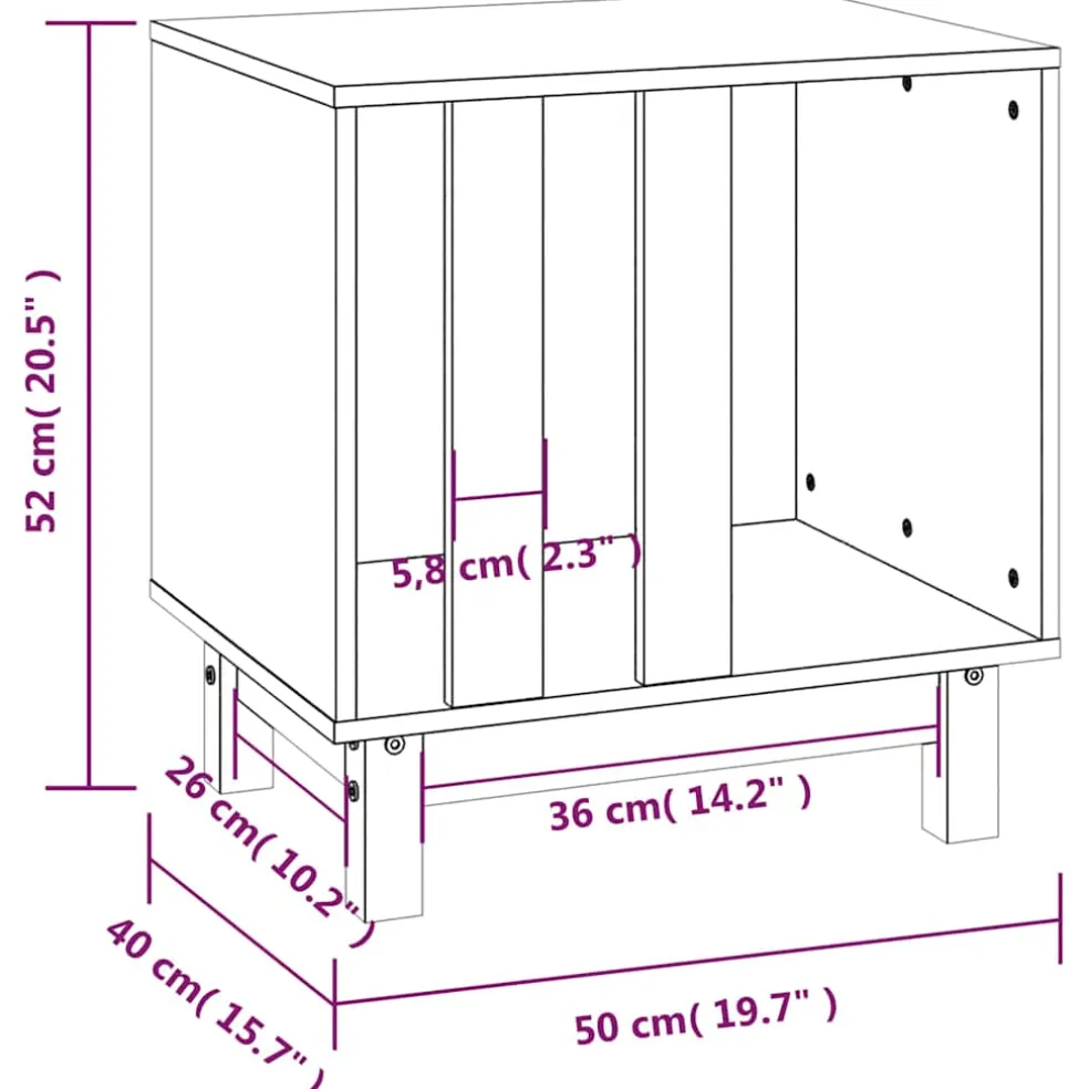 vidaXL Hondenhuis Wit 50 x 40 x 52 cm