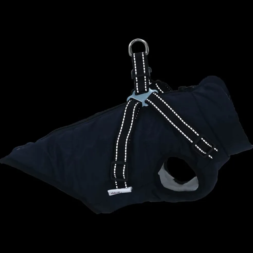 vidaXL Hondenjas met harnas waterdicht reflecterend marineblauw L24