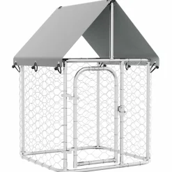 vidaXL Hondenkennel voor buiten met dak 100x100x150 cm