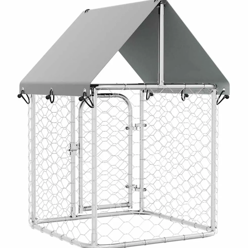 vidaXL Hondenkennel voor buiten met dak 100x100x150 cm