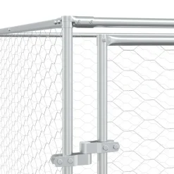 vidaXL Hondenkennel voor buiten 2x2x2 m gegalvaniseerd staal zilver