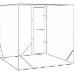 vidaXL Hondenkennel voor buiten 2x2x2 m gegalvaniseerd staal zilver