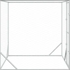 vidaXL Hondenkennel voor buiten 2x2x2 m gegalvaniseerd staal zilver