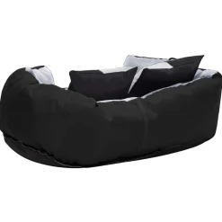 vidaXL Hondenkussen omkeerbaar en wasbaar 65x50x20 cm grijs en zwart