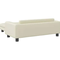 vidaXL Hondenmand met verlengstuk 100x50x30 cm kunstleer crèmekleurig