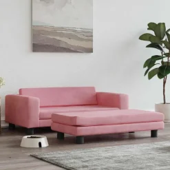 vidaXL Hondenmand met verlengstuk 100x50x30 cm fluweel roze