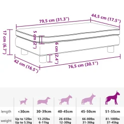 vidaXL Hondenmand met verlengstuk 100x50x30 cm fluweel roze