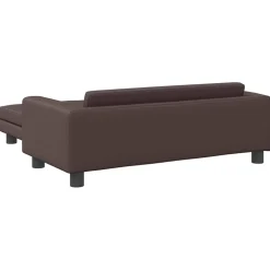 vidaXL Hondenmand met verlengstuk 100x50x30 cm kunstleer bruin