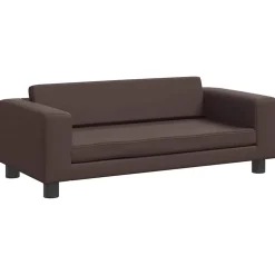 vidaXL Hondenmand met verlengstuk 100x50x30 cm kunstleer bruin