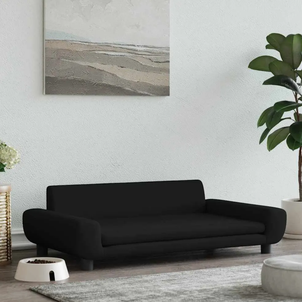 vidaXL Hondenmand 100x54x33 cm fluweel zwart