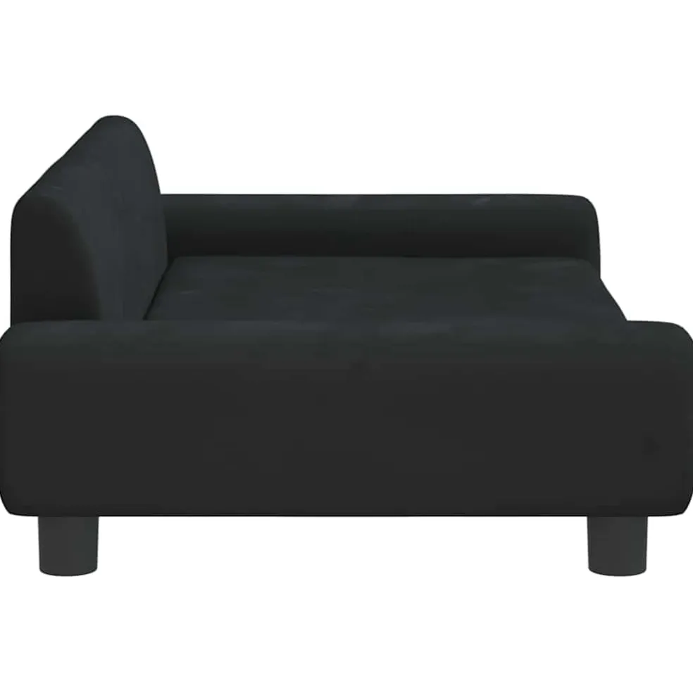 vidaXL Hondenmand 100x54x33 cm fluweel zwart
