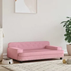 vidaXL Hondenmand 90x53x30 cm fluweel roze