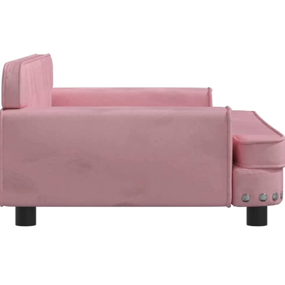 vidaXL Hondenmand 90x53x30 cm fluweel roze